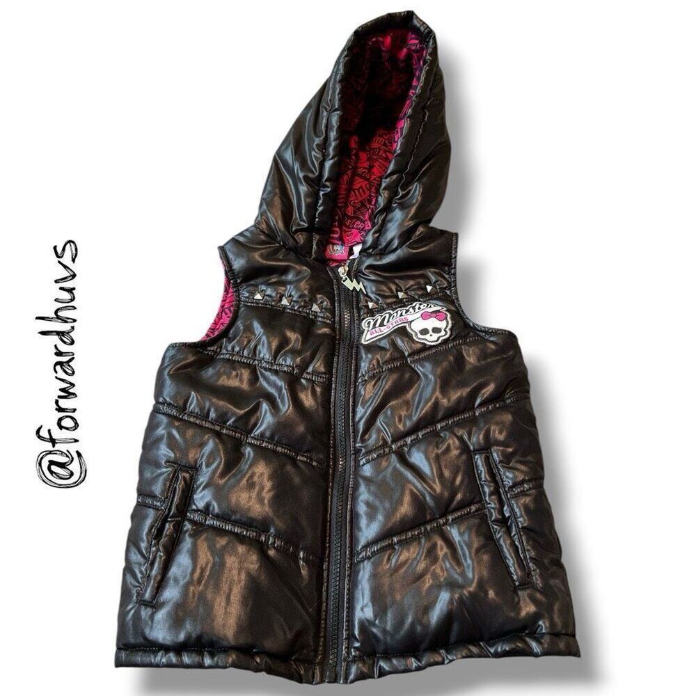 Monster High Winter Skull All‑Stars Puffer Vest – Girls Small 6/6X (2013)
